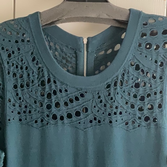 Milly Lace Pointelle Fit and Flare Dress - Picture 3 of 7